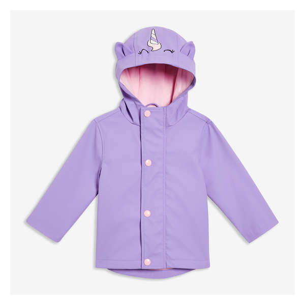 Baby Girls' Raincoat - Bright Purple